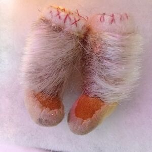 Furry Holiday Ornament Boots